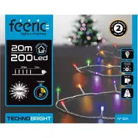 LIGHTS Fééric & Christmas julelys 200 LED, 20 m, flerfarvet