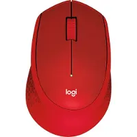 Logitech M330 Silent Plus - Mus - Optisk - 3 knapper - Rød