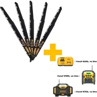 Dewalt DT2352-QZ, Stiksavklinger, Træ, High Carbon Steel (HCS), Sort, 24 cm, 5 mm