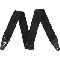 Fender WeighLess 2" Running Logo Guitar Strap Sort/sort