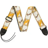 Fender Hvid Brun og Gul Mono Strap