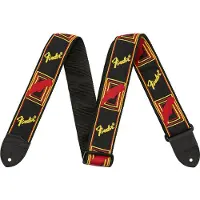 Fender Sort Gul og Rød Mono Strap