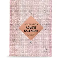 Revolution Beauty 24piece Holiday Beauty Advent Calendar Makeup Gift Set With Lip Gloss Nourishing Lip Masks Brushes Brow Gel Vegan Crueltyfree