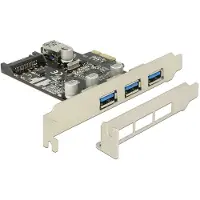 DeLOCK PCI Express Karte > 3 x extern + 1 x intern USB 3.0 Typ-A Bu