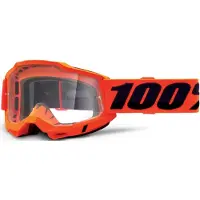 100% ACCURI 2 orange briller (klar Anti-Fog skærm, LT 88%-92%)