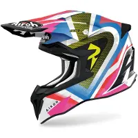 Airoh Strycker View Sort/Hvid/Blå/Pink XL