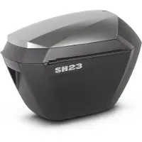 Shad SH23 Sidekasse, par, aluminiumslook 23 LITER SØLV, PAR