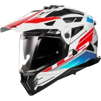 LS2 Adventure MC Helmet Pioneer Namib White /Blue - XS