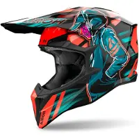 Airoh Wraaap Cyber Orange/Sort/Blå L