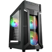 Sharkoon VG6-W RGB - Tower - ATX - sidepanel med vindue (akryllisk) - ingen strømforsyning - USB/Lyd