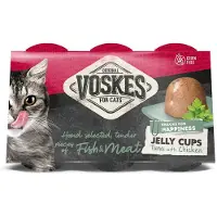 Voskes Jelly Cups Kattegodbidder - Tun og kylling - 6 x 25 g