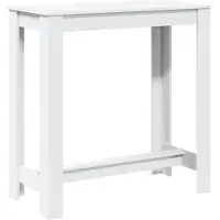 vidaXL Barbord 51X50X103,5 Cm Konstrueret Træ - Hvid / 102 cm