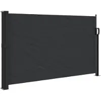 vidaXL Sidemarkise Sammenrullelig Sort - 117 x 300 cm
