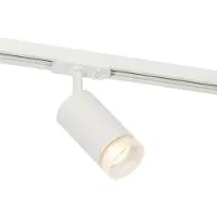 QAZQA Moderne spotlight med hvid ring til 1-faset skinnesystem GU10 50mm - Iconic Jeana