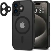 Tech-Protect iPhone 16 MagCam Cover - MagSafe-kompatibel - mat sort