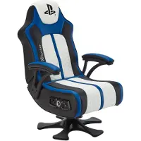 X Rocker XROCKER Gaming Sessel blau-wei PlayStation/2.1 Audiosystem