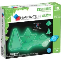 Magna-Tiles Magnetsæt - 16 Dele - Glow - - OneSize - Magnetlegetøj
