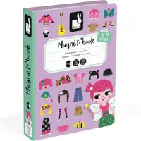 Janod MagnetiBook 55 pc magnetiske pigekostumer spil - 3 ?r og opover - J02718