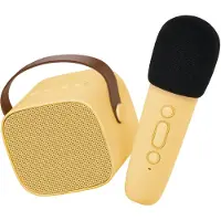Lalarma Højtaler m. Mikrofon - Trådløs - Karaoke - Gul - - OneSize - Højtalere