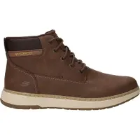 SKECHERS Skecherstil mænd. 205235 Vandtætte støvletter Relaxed Fit: Garlan - Deno brun (43), Fast, Blonder, Casual