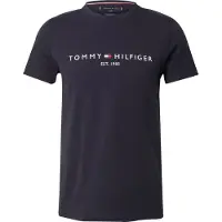 Tommy Hilfiger Logo T-shirt Mørkeblå Blå måle