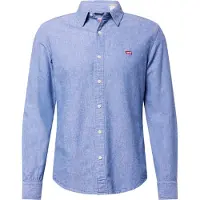 Levi's Skjorte 'Battery Housemark Slim Fit Shirt' blå-meleret / rød