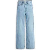 Levi's Levi'stil kvinder. A6081-0002 Ribcage jeans med brede ben blå (29/30), Casual, Bomuld, Denim