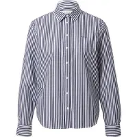 Gant Ganttil kvinder. 4300214 Stribet poplinskjorte i regular fit (34), Casual, Bomuld, Lange ærmer