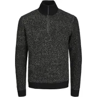 Jack & Jones Melange Striktrøje Med Kvart Lynlås