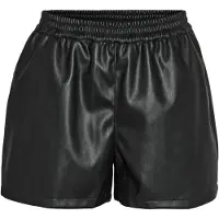 Noisy May Imiteret Læder Shorts
