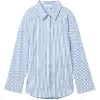 Tom Tailor Striped Poplin Skjorte Med Lange ærmer