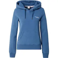 Superdry Superdrytil kvinder. W2012180A Essential Logo sweatshirt blå (S), Casual, Bomuld, Lange ærmer