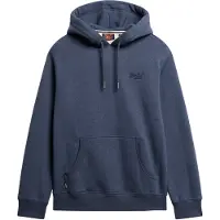 Superdry Superdrytil mænd. M2013110A Sweatshirt med hætte og navy Essential-logo (XXL), Casual, Bomuld, Bæredygtig, Blå