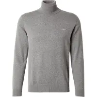 Gant Ganttil mænd. 8030563 Klassisk grå bomuldstrøje med rullekrave (M), Casual