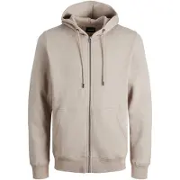 Jack & Jones Ensfarvet Hættetrøje Med Lynlås