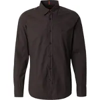 BOSS BOSStil mænd. 50518304 Relegant skjorte sort (S), Casual, Party, Bomuld, Klassisk, Lange ærmer