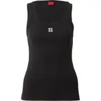 HUGO Tanktop i bomuldsblanding med stablet logobroderi