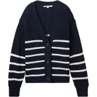 Tom Tailor DENIM Cardigan navy / hvid