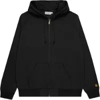 Carhartt WIP - Sweatshirts - Hooded Chase Jacket Black / Gold til Unisex - Størrelse M - Sort