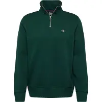 Gant Ganttil mænd. 2008005 Shield Half Zip Sweatshirt grøn (L), Casual, Bomuld