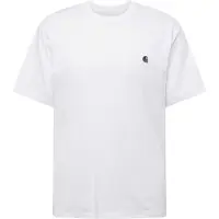 Carhartt WIP - T-shirts - S/S Madison T-Shirt White Black til UnisexBomuld - Størrelse L - Hvid