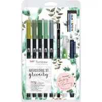 Tombow Marker ABT Dual Brush Akvarelsæt Greenery