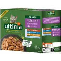 Affinity Ultima Økonomipakke: 48 x 85 g Ultima Sterilized Cat - Mix II (kylling, oksekød, tun, havfisk)
