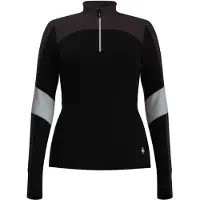 Smartwool W'S Classic Thermal Merino Base Layer Colorblock 1/4 Zip Boxed, A41 | sort/antracit h, L