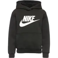 Nike Hættetrøje NSW Club Fleece - Sort/Hvid Børn, størrelse L: 147-158 cm
