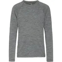 Icebreaker - Skiundertøj børn - K Merino 200 Oasis LS Crewe Gritstone Heather til UnisexUld - Børnetoj Størrelse 12 År - Grå