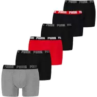 Puma Boksershorts 'Everyday' grå-meleret / rød / sort / hvid