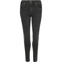 Superdry Superdrytil kvinder. W7010798A Mellemhøje jeans i økologisk bomuld Vintage sort (25/30), Casual, Denim, Økologisk bomuld, Bæredygtig