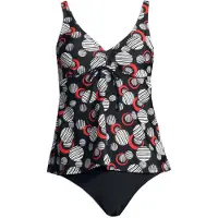 LASCANA Tankini rød / sort / hvid