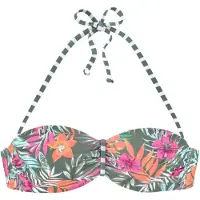Venice beach Bikinioverdel pastelgrøn / orange / pink / hvid